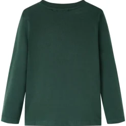 Kindershirt met lange mouwen 92 donkergroen