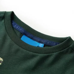 Kindershirt met lange mouwen 92 donkergroen
