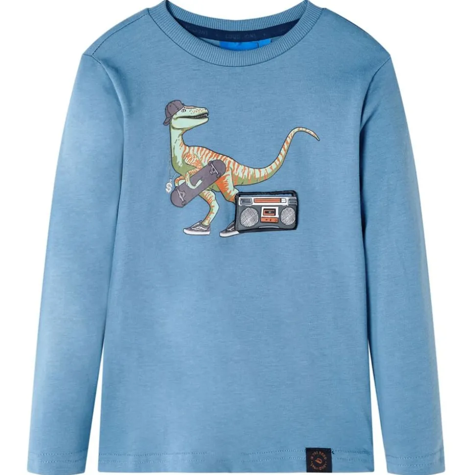 Kindershirt met lange mouwen 92 medium blauw