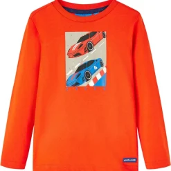 Kindershirt met lange mouwen 104 felroranje