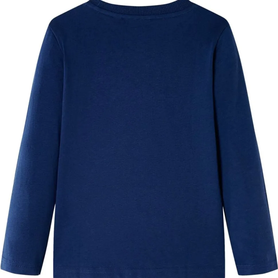 Kindershirt met lange mouwen 104 marineblauw