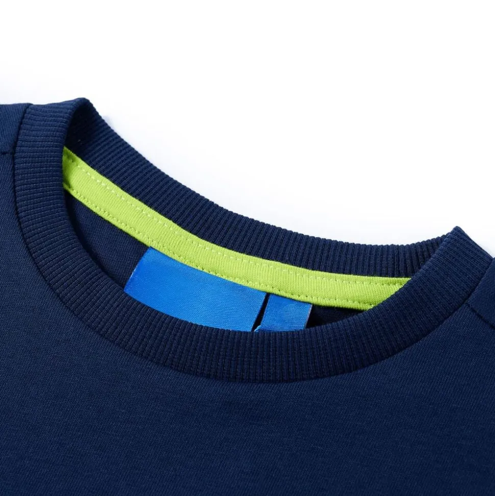 Kindershirt met lange mouwen 104 marineblauw