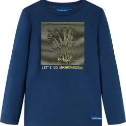 Kindershirt met lange mouwen 92 marineblauw