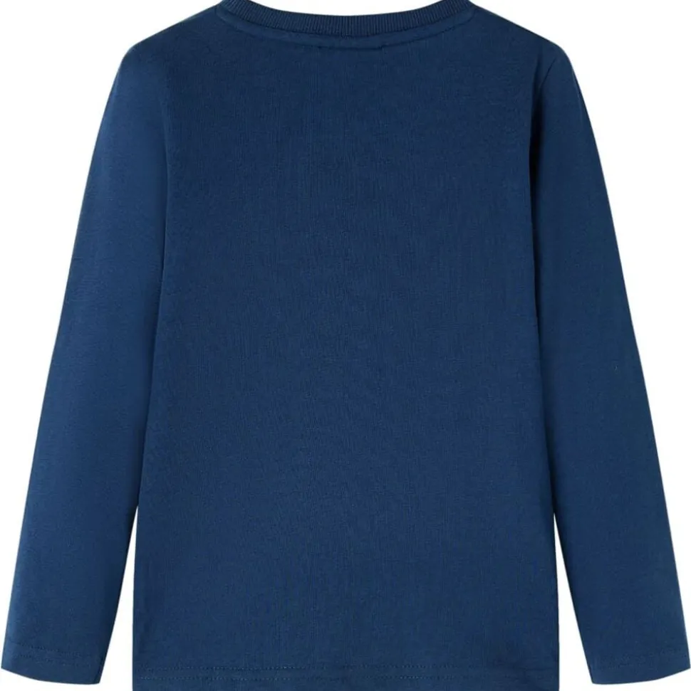 Kindershirt met lange mouwen 92 marineblauw
