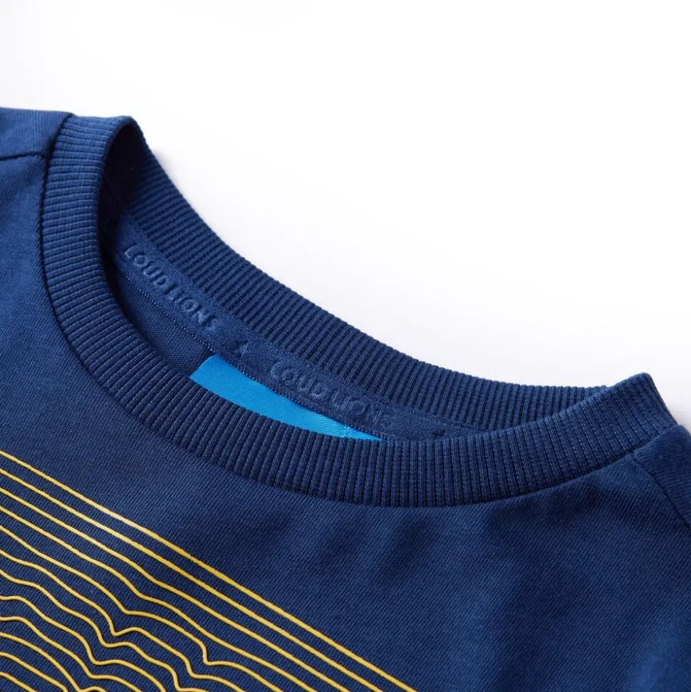 Kindershirt met lange mouwen 92 marineblauw