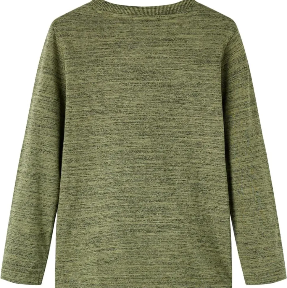 Kindershirt met lange mouwen 104 gemêleerd kakikleurig