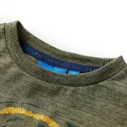 Kindershirt met lange mouwen 104 gemêleerd kakikleurig