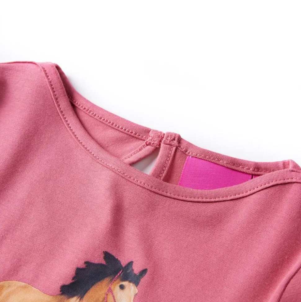 Kindershirt met lange mouwen 104 oudroze