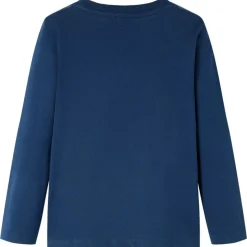 Kindershirt met lange mouwen 104 marineblauw