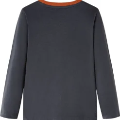 Kindershirt met lange mouwen 92 antracietkleurig