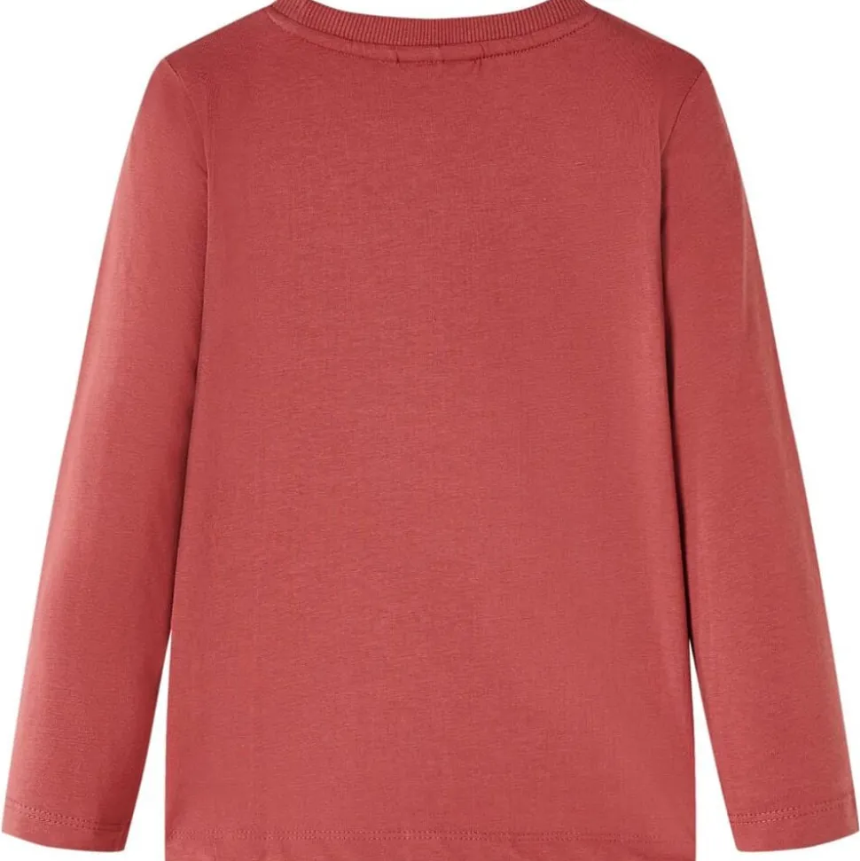 Kindershirt met lange mouwen 104 roodbruin