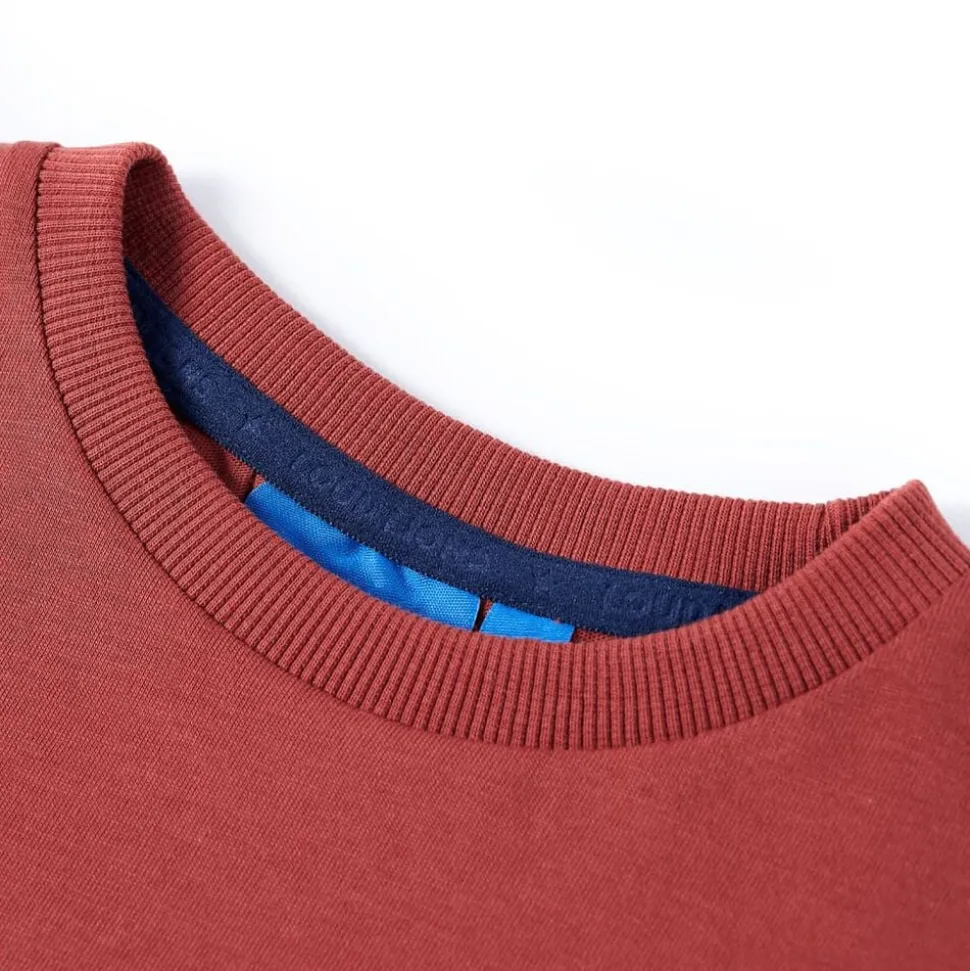 Kindershirt met lange mouwen 104 roodbruin