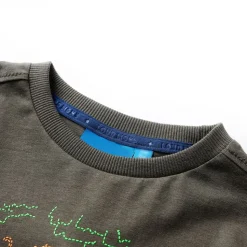 Kindershirt met lange mouwen 92 kakikleurig