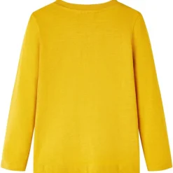 Kindershirt met lange mouwen 104 okerkleurig