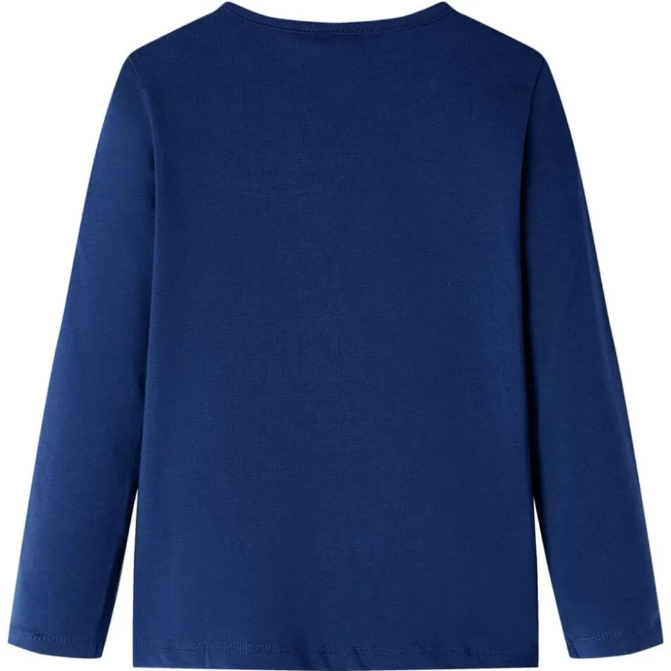 Kindershirt met lange mouwen 116 marineblauw