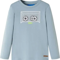 Kindershirt met lange mouwen 92 lichtblauw