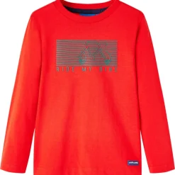 Kindershirt met lange mouwen 104 rood