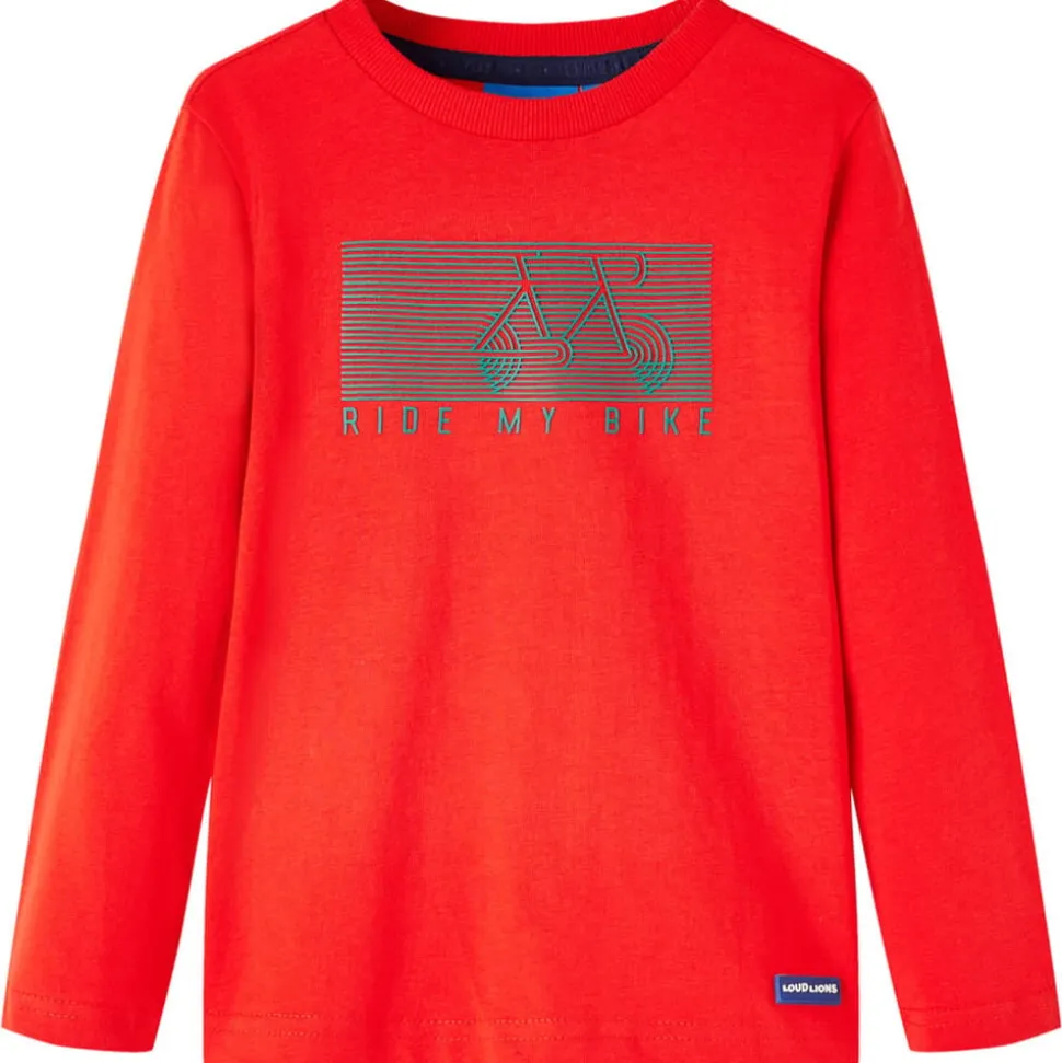 Kindershirt met lange mouwen 104 rood