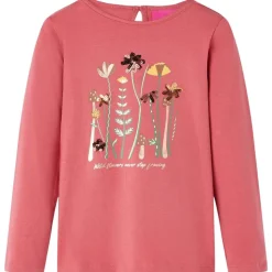 Kindershirt met lange mouwen 92 oudroze