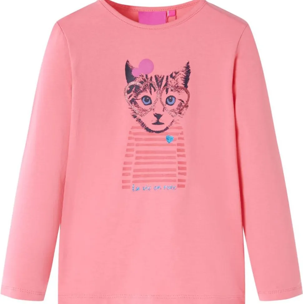 Kindershirt met lange mouwen 104 roze