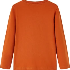 Kindershirt met lange mouwen 104 lichtroestkleurig