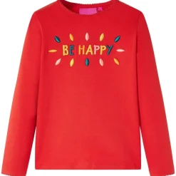 Kindershirt met lange mouwen 92 rood