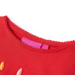 Kindershirt met lange mouwen 92 rood