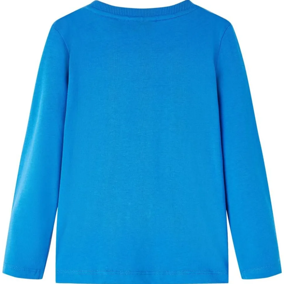 Kindershirt met lange mouwen 116 kobaltblauw