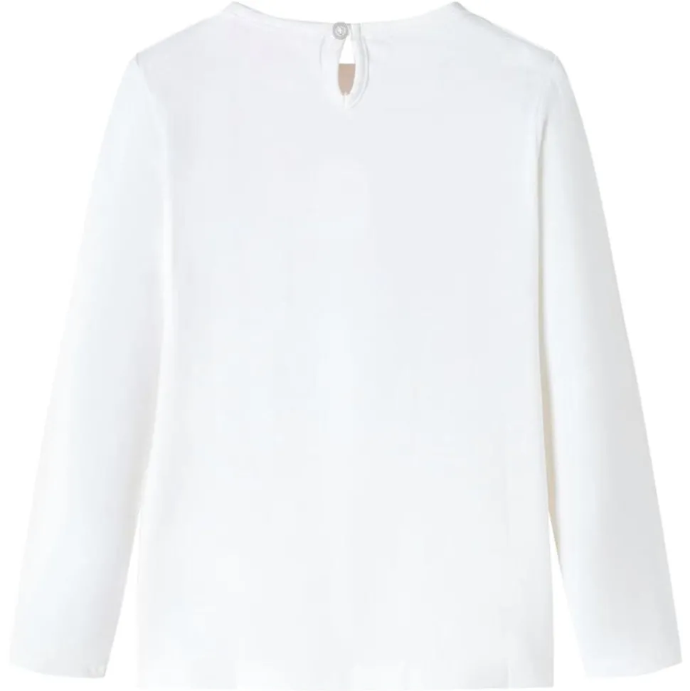 Kindershirt met lange mouwen 116 ecru