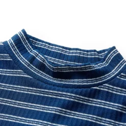 Kindershirt met lange mouwen 128 marineblauw
