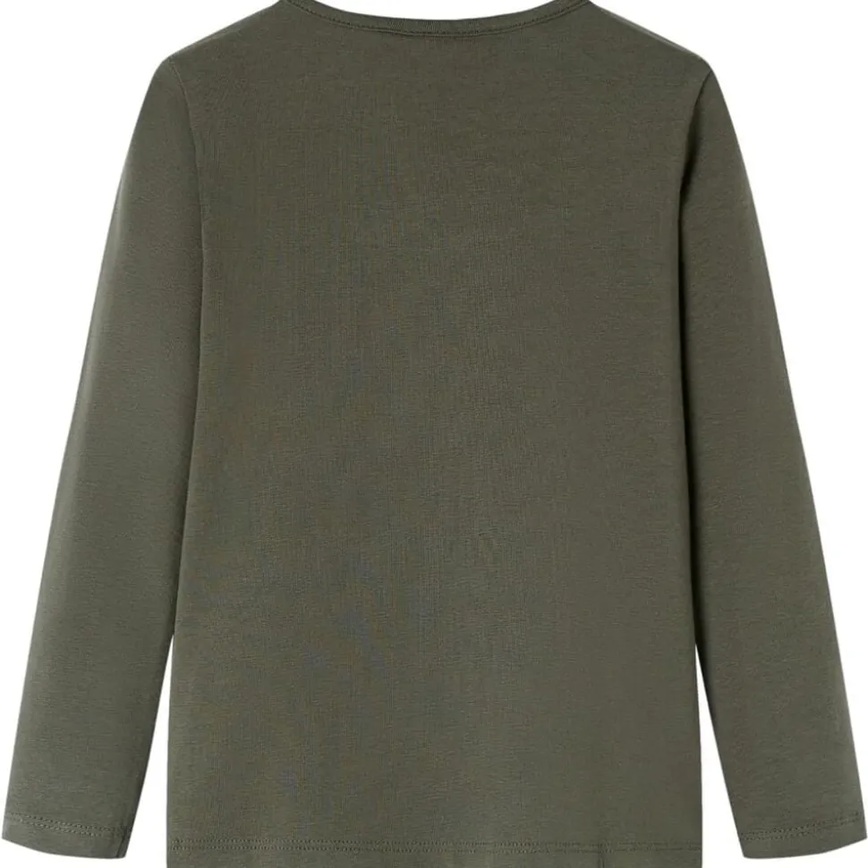 Kindershirt met lange mouwen 104 kakikleurig
