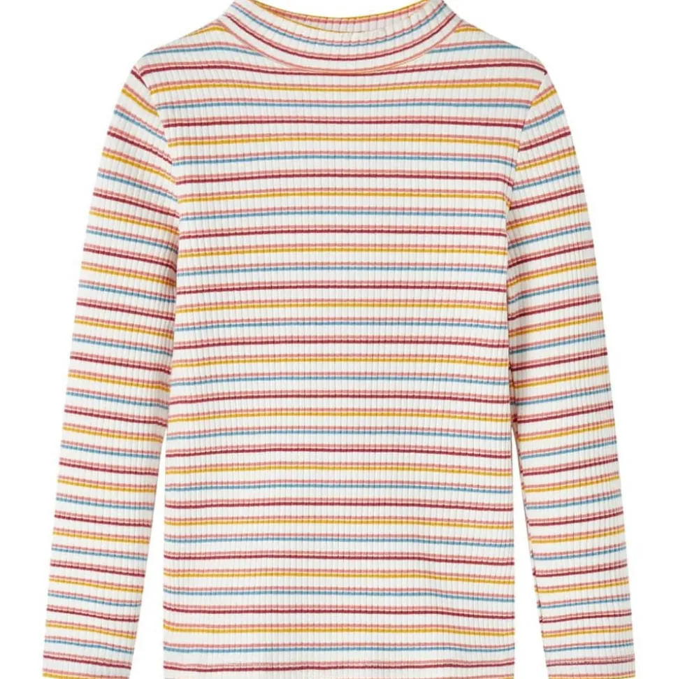 Kindershirt met lange mouwen 92 gestreept ecru