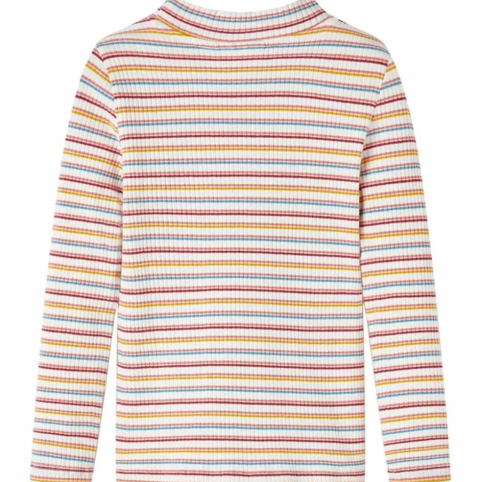 Kindershirt met lange mouwen 92 gestreept ecru