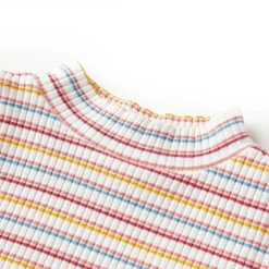 Kindershirt met lange mouwen 92 gestreept ecru