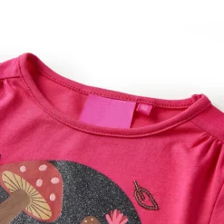 Kindershirt met lange mouwen 104 felroze