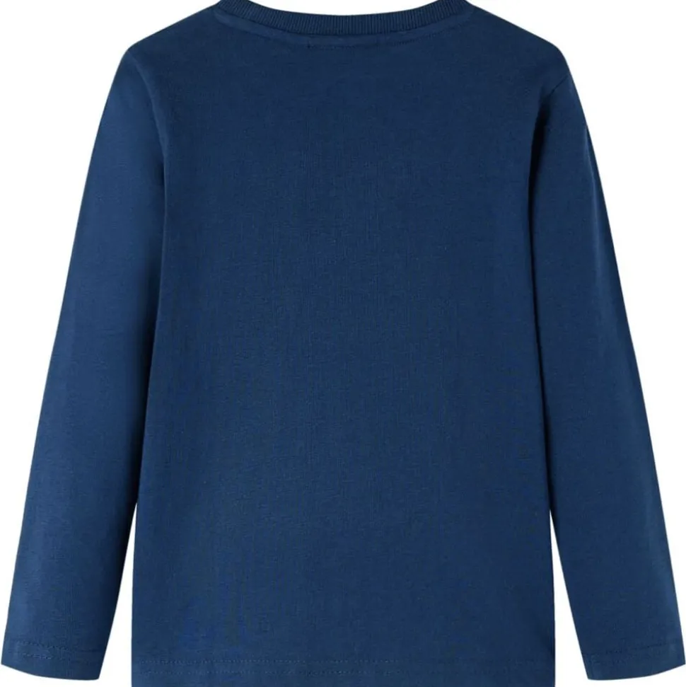 Kindershirt met lange mouwen 92 marineblauw