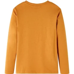 Kindershirt met lange mouwen 104 donkerokerkleurig