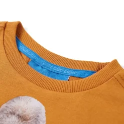 Kindershirt met lange mouwen 104 donkerokerkleurig