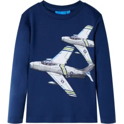 Kindershirt met lange mouwen 92 marineblauw
