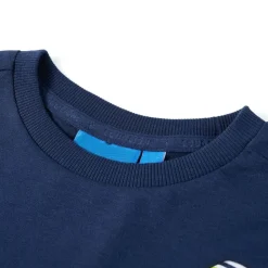 Kindershirt met lange mouwen 92 marineblauw