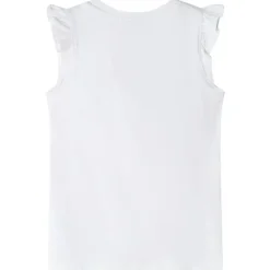Kindershirt met ruches aan de mouwen 140 ecru