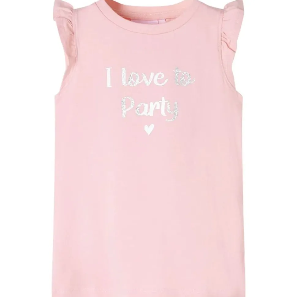 Kindershirt met ruches aan de mouwen 104 lichtroze