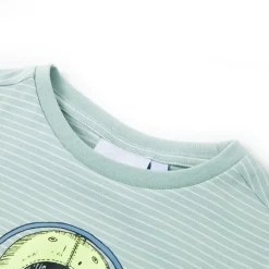 Kindershirt met strepen 104 lichtmint
