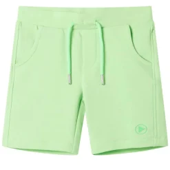 Kindershort 128 fluorescerend groen