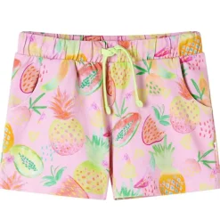 Kindershort met trekkoord 104 zachtroze