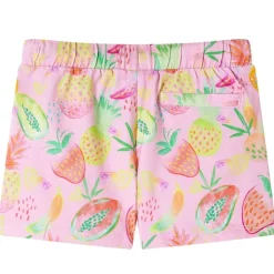 Kindershort met trekkoord 104 zachtroze