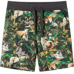 Kindershorts met trekkoord 104 oudpetrol