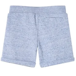 Kindershorts met trekkoord 116 gemêleerd blauw
