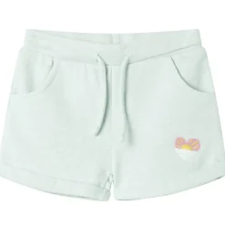 Kindershorts met trekkoord 116 gemengd lichtmintkleurig