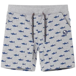 Kindershorts met trekkoord 116 gemêleerd lichtgrijs
